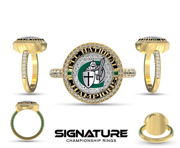 Calvary Christian School Cheer 2023 Championship Ring Middle School