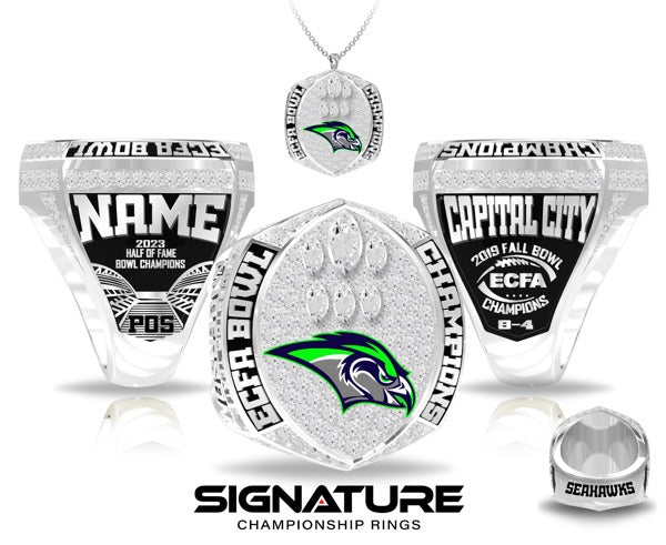 Capital City Seahawks Football 2019 ECFA Bowl Championship Ring