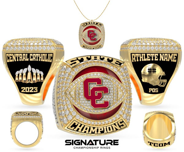 Portland Central Catholic High School Football 2023 Championship Ring