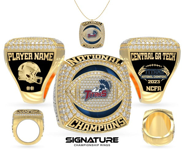 Central Georgia Technical College Football 2023 Championship Ring