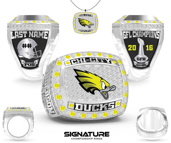 Chi-City Ducks Football 2024 Championship Ring