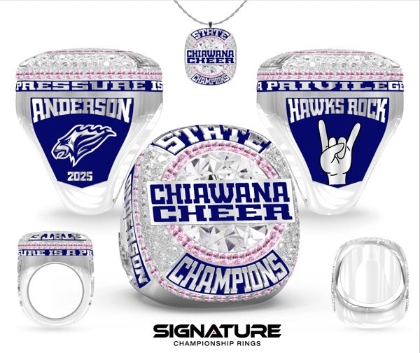 Chiawana High School Cheer 2025 Championship Ring