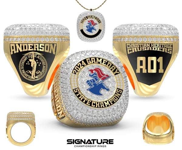Christian Heritage Academy High School Cheer 2024 Championship Ring