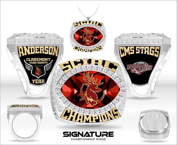 Claremont-Mudd-Scripps College Track &amp; Field -Coed 2024 Championship Ring