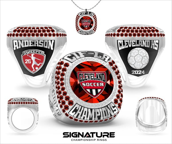 Grover Cleveland High School Soccer -Women's 2024 Championship Ring