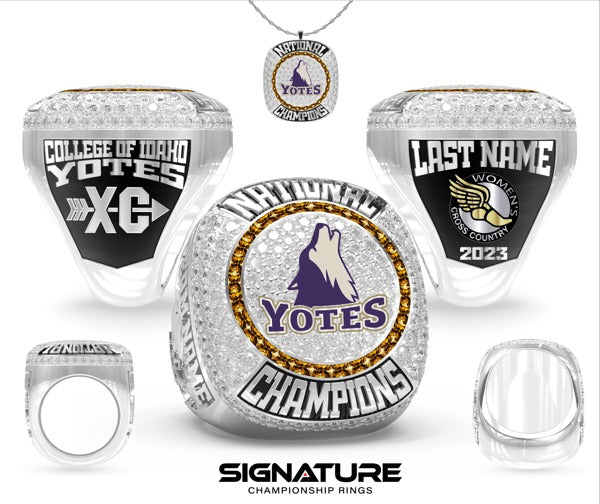 The College of Idaho Cross Country -Women's 2023 Championship Ring