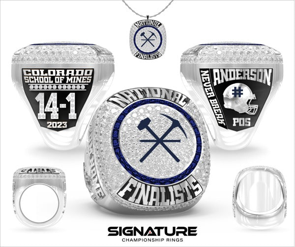 Colorado School of Mines Football 2023 Player Championship Ring