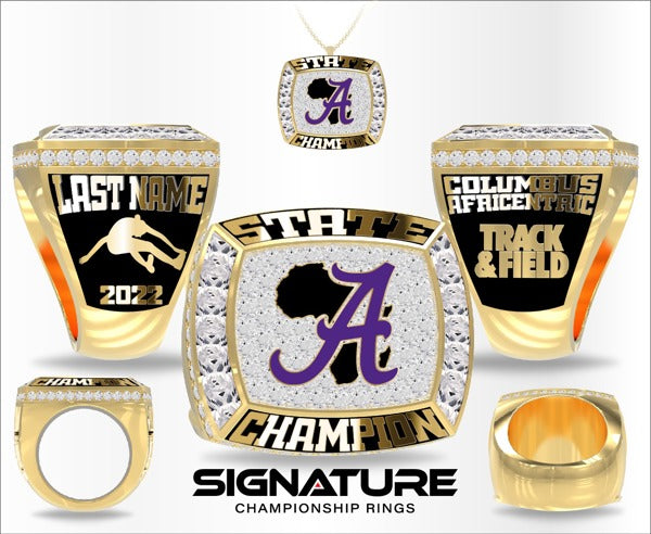 Columbus Africentric Early College High School Track & Field -Women's 2023 Championship Ring