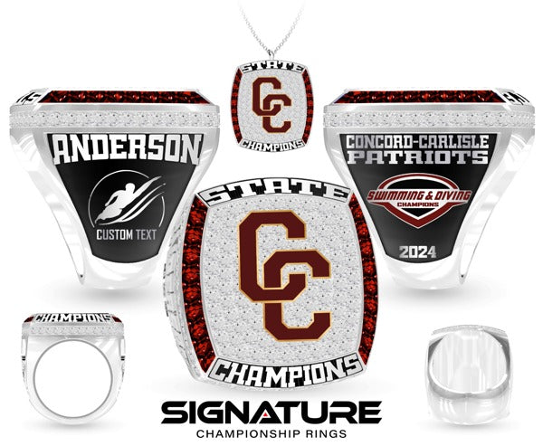 Concord-Carlisle High School Swimming 2024 Championship Ring
