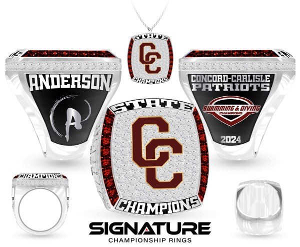 Concord-Carlisle High School Diving 2024 Championship Ring