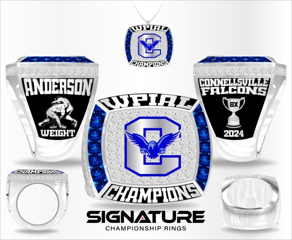 Connellsville Area High School Wrestling 2024 Championship Ring