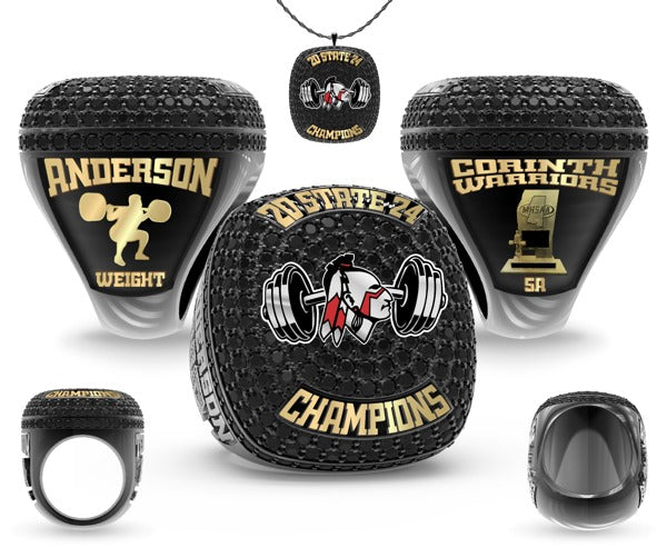 Corinth High School OSR Powerlifting 2024 Championship Ring