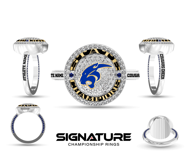 Creekside Christian Academy Cheer 2023 Championship Ring