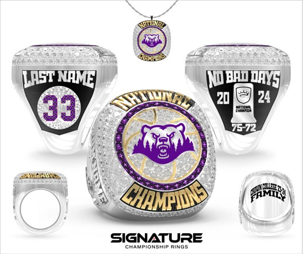 Crown College Basketball -Men's 2024 Championship Ring