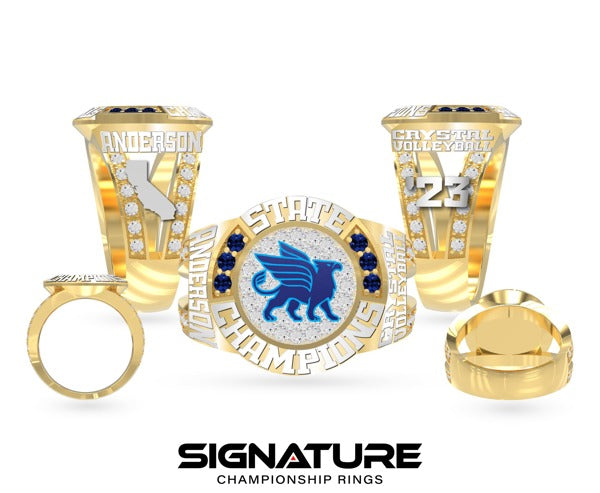 Crystal Springs Uplands Upper School Volleyball -Women's 2023 Championship Ring