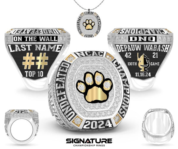 DePauw University Football 2024 Championship Ring