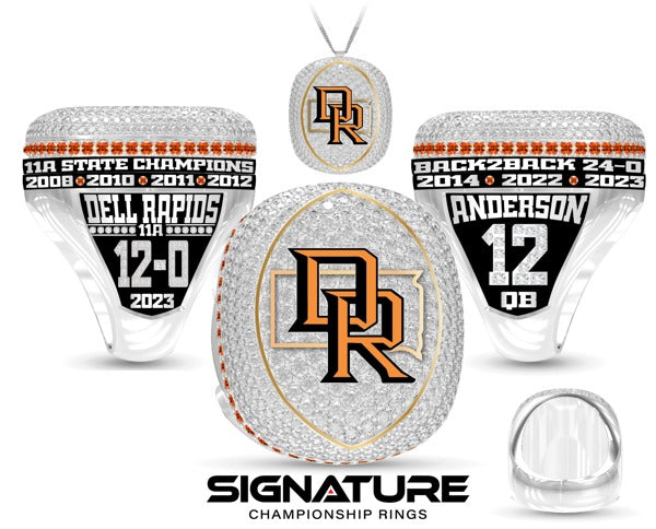 Dell Rapids High School Football 2023 Championship Ring