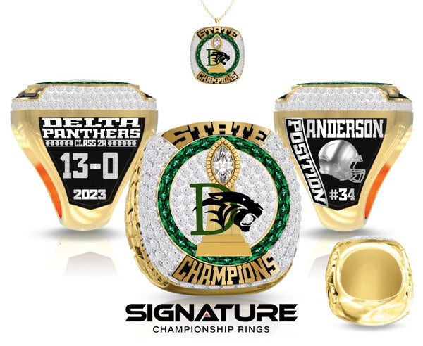 Delta High School Football 2023 Championship Ring
