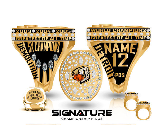 Detroit Demolition Championship Ring