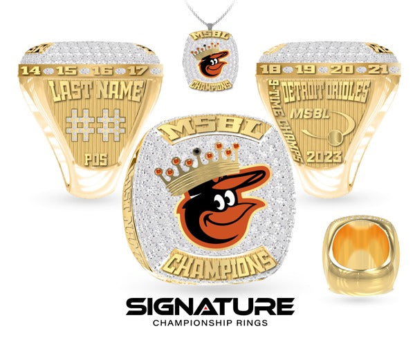Detroit Orioles Baseball 2023 Championship Ring