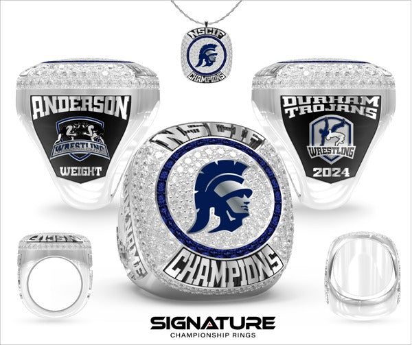 Durham High School Wrestling 2024 Championship Ring