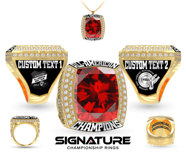 National Skeet Shooting Association Rings Championship Ring - Gold XL Ring