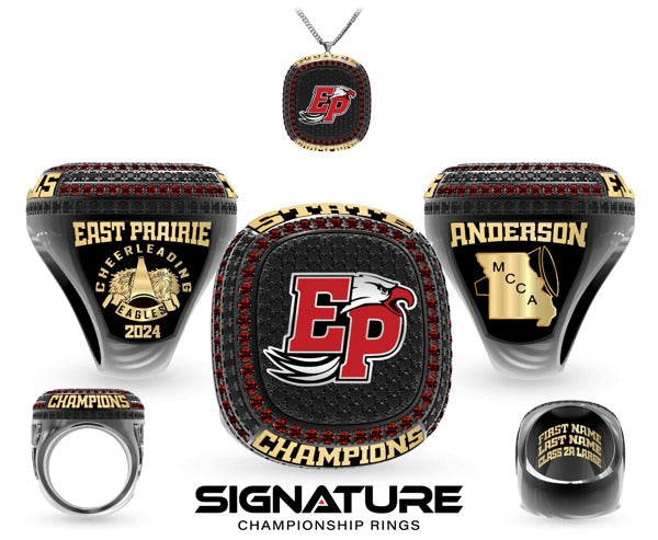 East Prairie High School Cheer 2024 Championship Ring