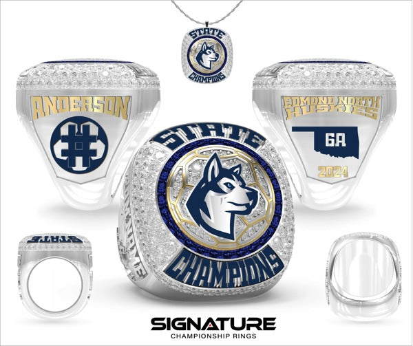 Edmond North High School Soccer -Women's 2024 Championship Ring