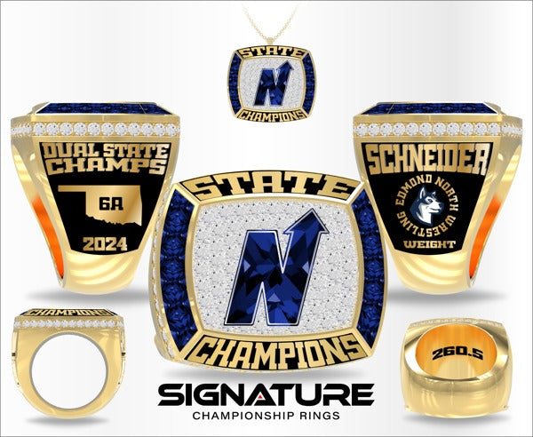 Edmond North High School Wrestling 2024 Championship Ring