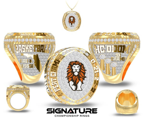 Prime Time Lions Basketball 2023 9X Championship Ring