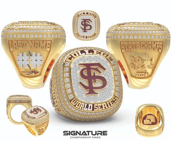 Florida State University Baseball with ## 2024 Championship Ring