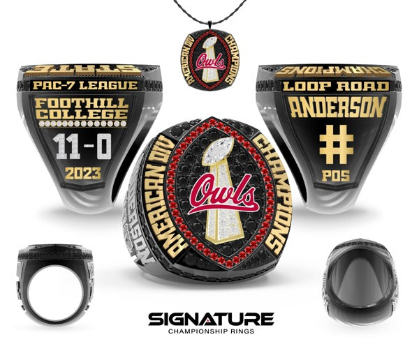 Foothill College Football 2023 Championship Ring
