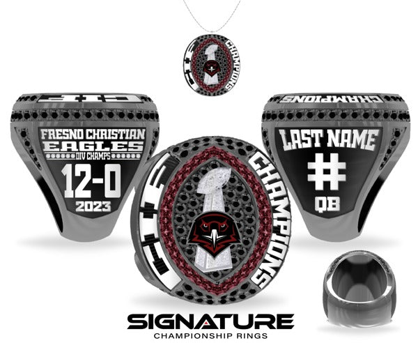 Fresno Christian High School Football 2023 Championship Ring