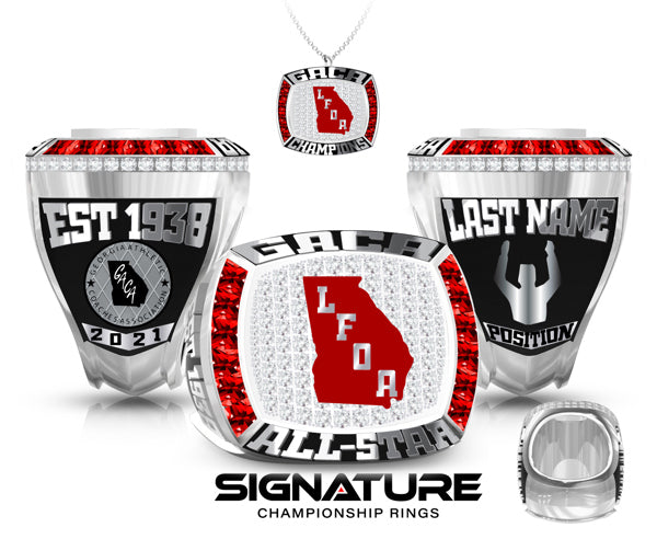 G.A.C.A. Championship Ring with Red Logo