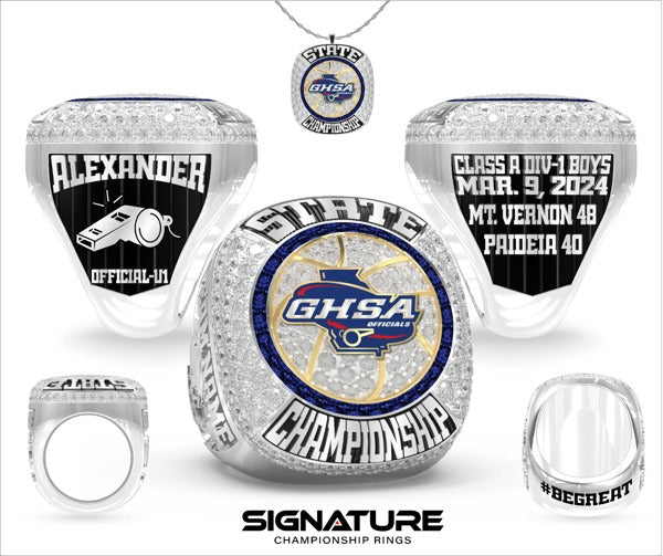 GHSA Referee Basketball -2024 Championship Ring