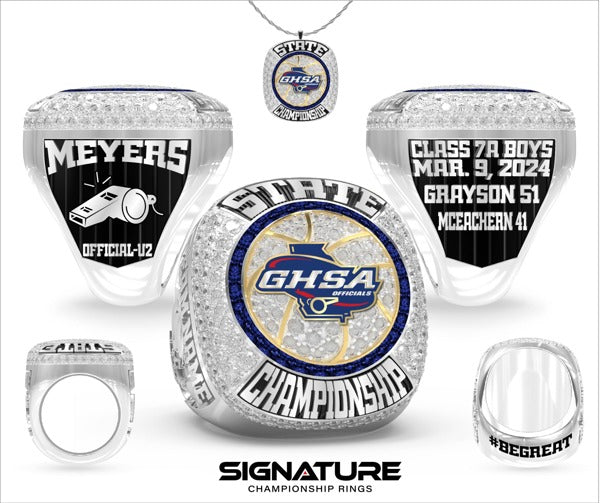 GHSA Referee Basketball -2024 Championship Ring