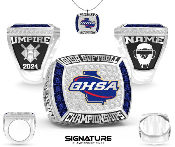 GHSA Softball Umpires Softball - Women's 2024 Championship Ring