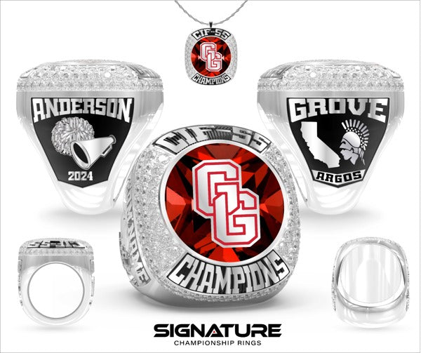 Garden Grove High School Cheer 2024 Championship Ring