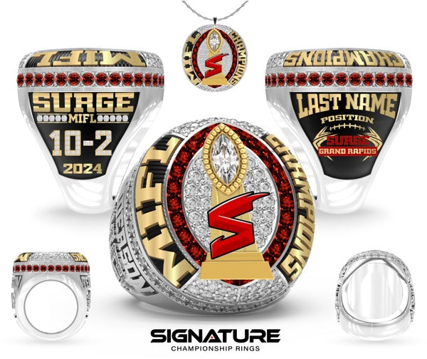 Grand Rapids Surge Football 2024 Championship Ring