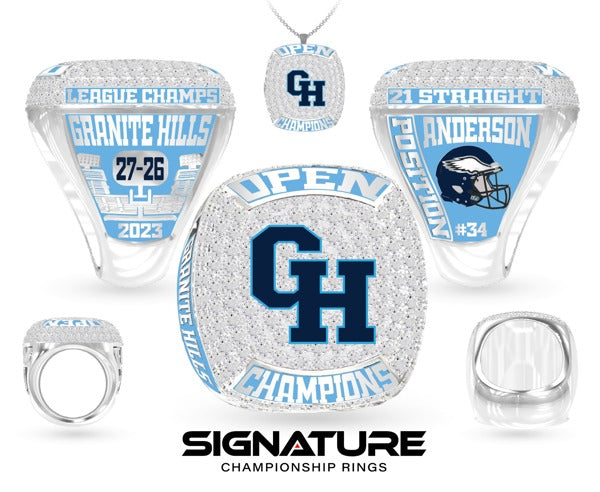 Granite Hills High School Football 2023 Championship Ring