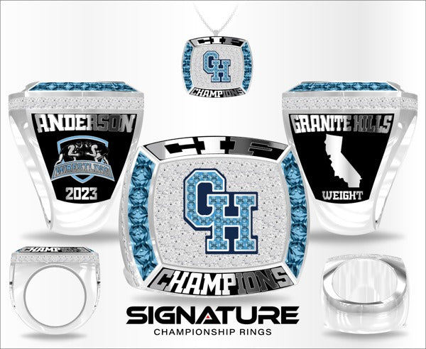 Granite Hills High School Wrestling 2023 Championship Ring
