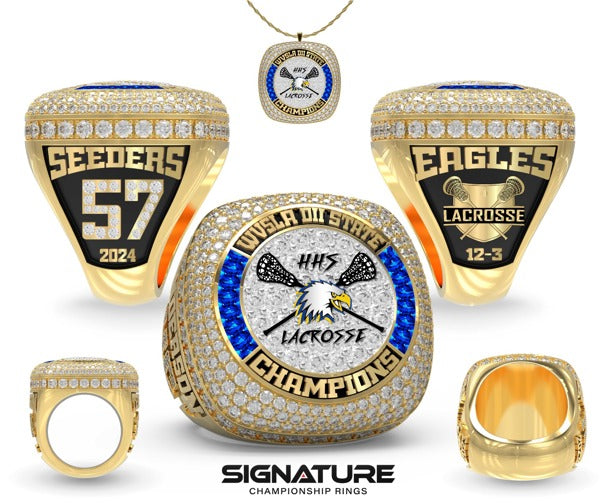Hedgesville High School Lacrosse -Men's 2024 Championship Ring Shield