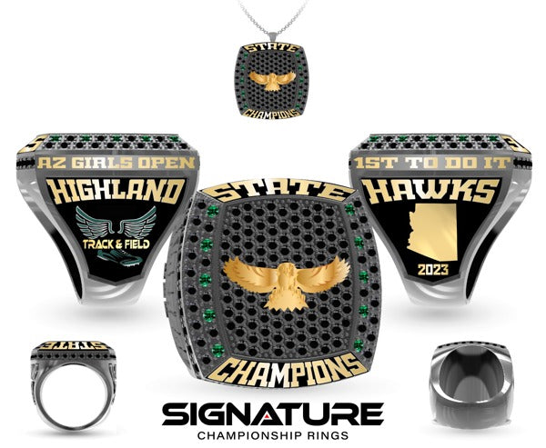 Highland High School Track & Field -Women's 2023 Championship Ring