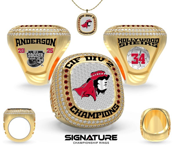 Hollywood High School Soccer -Men's 2025 Championship Ring