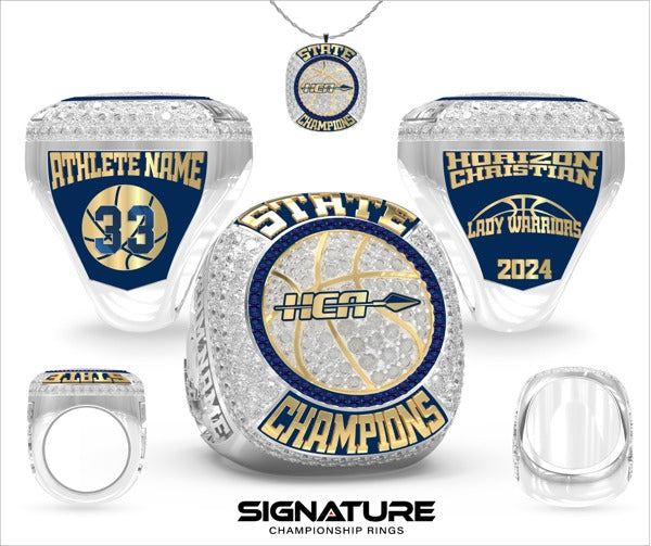 Horizon Christian Academy High School Basketball -Women's 2024 Championship Ring
