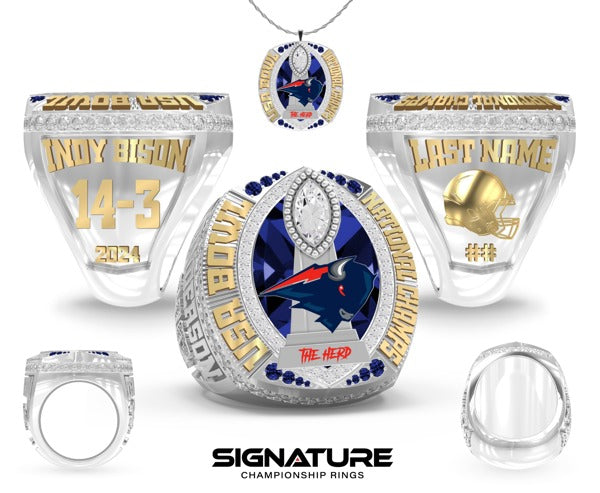Indy Bison Football 2024 Championship Ring