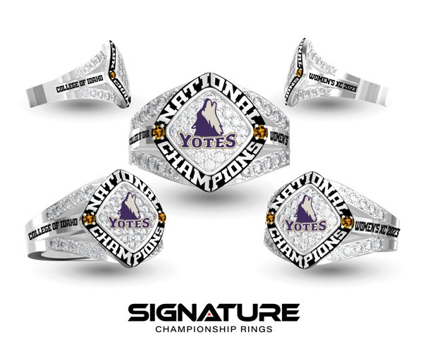 The College of Idaho Cross Country -Women's 2023 Championship Ring Fashion