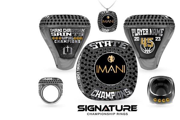 Imani Christian Academy Basketball -Men's 2023 Championship Ring