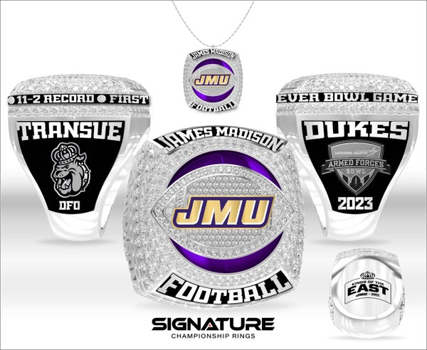 James Madison University Football 2023 Championship Ring