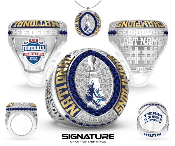 Keiser University Football 2023 Championship Ring
